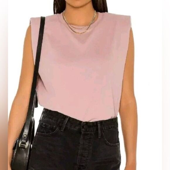 All Saints Revolve Cotton Coni Tank Top in Morning Mauve Size Large NEW 175.00 - Picture 1 of 14